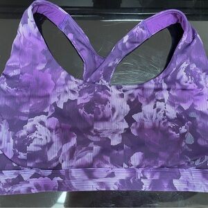 Athleta Purple Floral Sports Bra